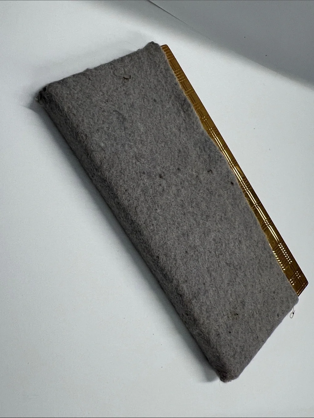 Evans Vintage Metal Goldtone 6.5” x 3” Snap Rectangular Compact Wallet Clutch